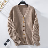 Knitted Retro Loose Long-sleeved Sweater Coat