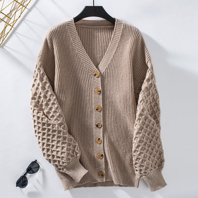 Knitted Retro Loose Long-sleeved Sweater Coat