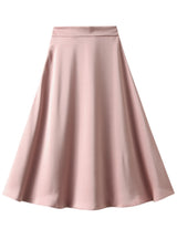 Women Satin Silk Slip Skirt