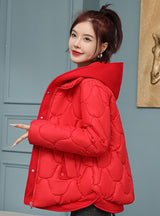 Loose Fake Two Short Cotton-padded Down Jacket