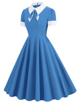 1950'S Bow Contrast Vintage Dress