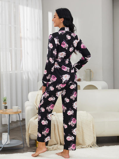 Long-sleeved Nightgown Two-piece Suit