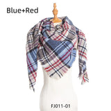 Women Small Plaid Square Scarf