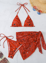 Split Sexy Strap Swimsuit Three-piece Suit