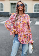 Women Printed Long-sleeved Shirt