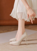 Waterproof Platform PU Super High Heels