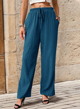 High Waist Casual Straight Pants