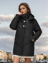 Horn Buckle Thickened Winter Cotton-padded Coat