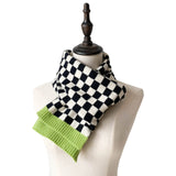 Black and White Checkered Scarf