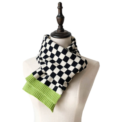 Black and White Checkered Scarf