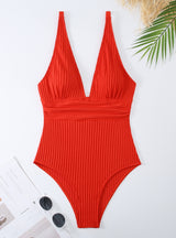 One-piece V-neck Backless Bikini