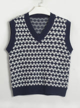 Leisure Rhombic Sweater Vest