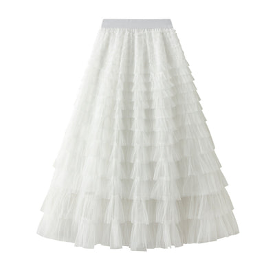 Women Mesh Cake Skirt