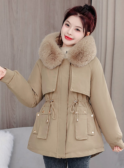 Thickened Pie Overcomes Hooded Down Coat