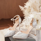 Waterproof Platform Stiletto Heels Wedding Shoes