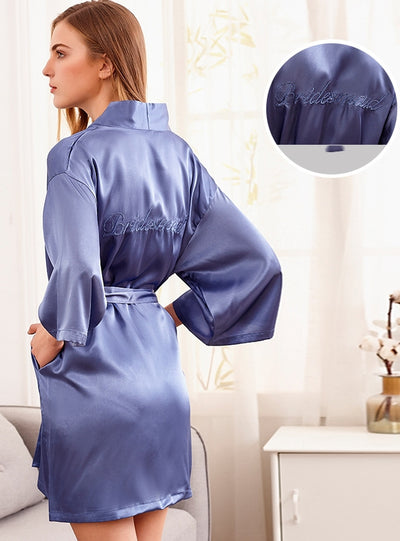 Embroidered Wide-sleeved Clothing Bathrobe