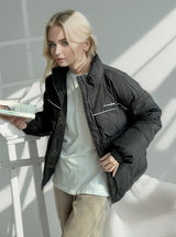 Short Stitching Cotton-padded Jacket Coat