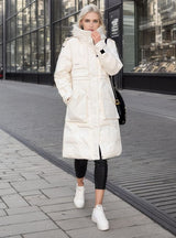 Loose Medium and Long Cotton-padded Coat