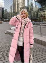 Thick Hooded Long Cotton-padded Jacket Coat