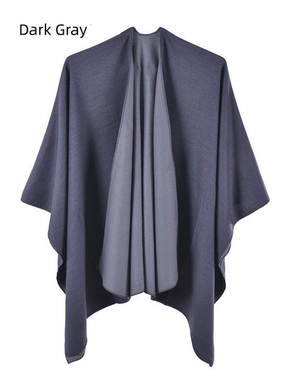 Warm Shawl Double-sided Cashmere Cloak