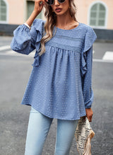 Solid Color Casual Long Sleeve Shirt