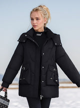 Thick Hooded Cotton-padded Warm Jacket Coat