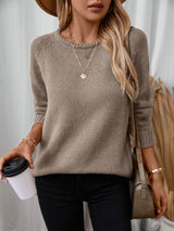 Loose Round Neck Leisure Curling Sweater