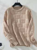 Casual Pullover Loose Round Neck Sweater