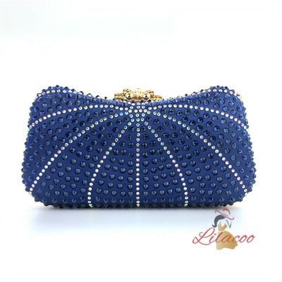 Chain Slung Rhinestone Handbag