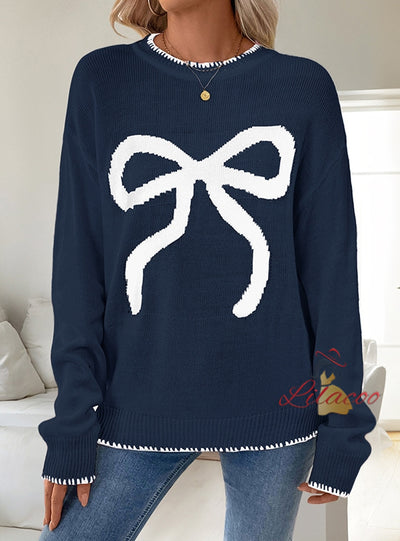 Loose Long-sleeved Round Neck Christmas Sweater