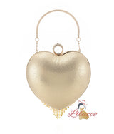 Heart Brick-inlaid Clutch Women's Bag