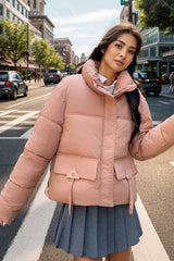 Short Collar Cotton-padded Jacket