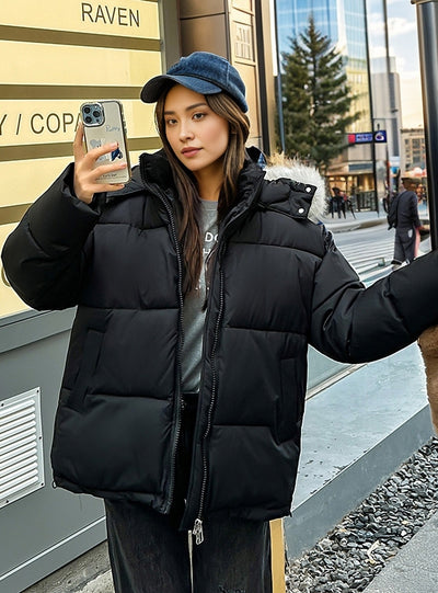 Cotton-padded Jacket Loose Down Jacket Coat