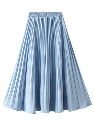 Skinny Pleated Elastic Waist Skirt