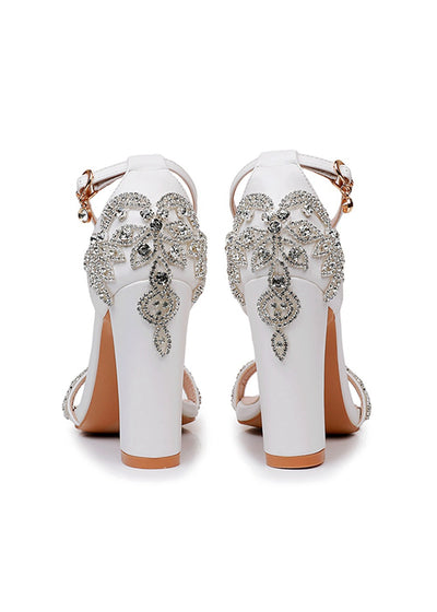 11cm Thick-heeled Round Head Sandals