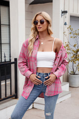 Casual Fashion Spice Loose Plaid Shirt