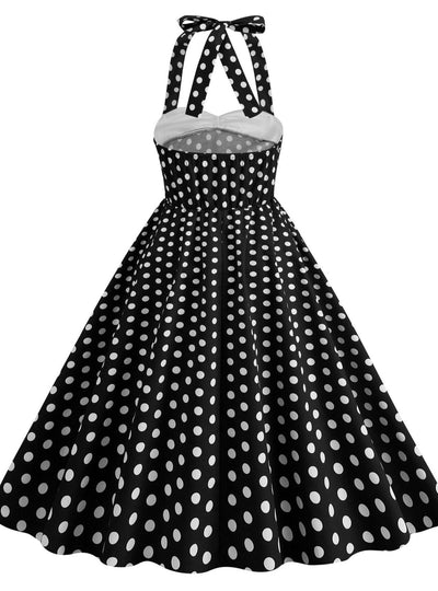 Polk Stitching Hepburn Retro Dress