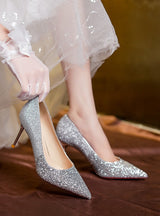 Sequined Gradient Wedding Shoes