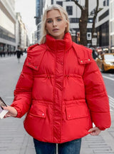 Loose Hooded Short Down Jacket Coat