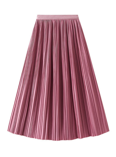 Summer Pleated Long Skirt