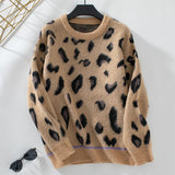 Women Leopard Jacquard Sweater