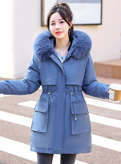 Mid-length Cotton-padded Jacket Coat