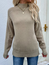 Solid Color Turtleneck Pullover Loose Sweater