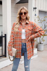 Casual Fashion Loose Plaid Pocket Shirt