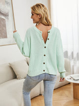 Wear on Both Sides Loose Solid Color Sweater