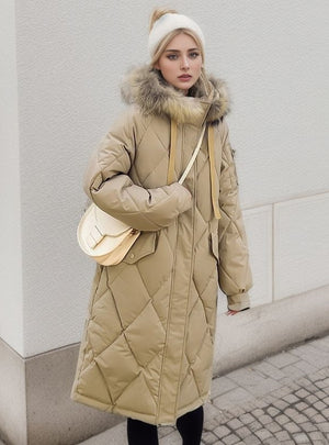 Loose Large Size Padded Long Cotton-padded Coat