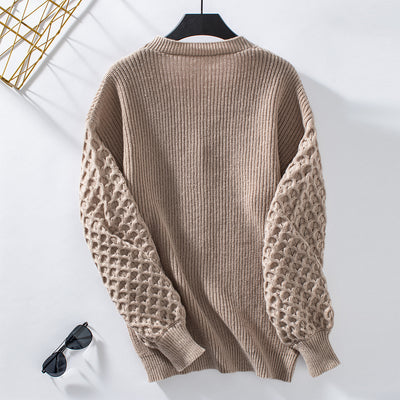 Knitted Retro Loose Long-sleeved Sweater Coat