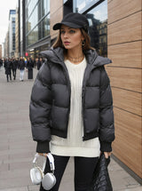 Hooded Padded Short Cotton-padded Jacket