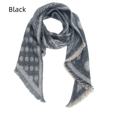 Thickened Jacquard Polka-dot Bevel Scarf