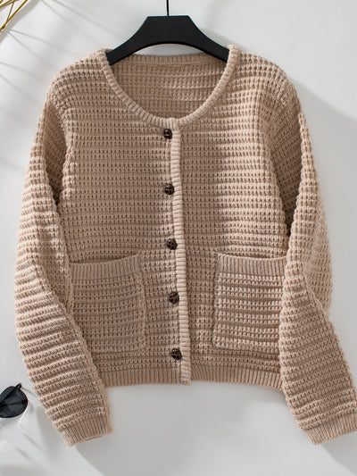 Single-breasted Round Neck Thick Round Neck Sweater